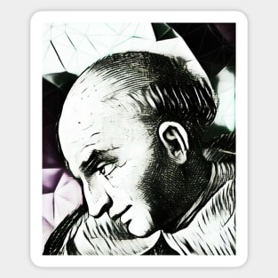 Bartolomé de las Casas Black And White Portrait | Bartolomé de las Casas Artwork 3 Sticker